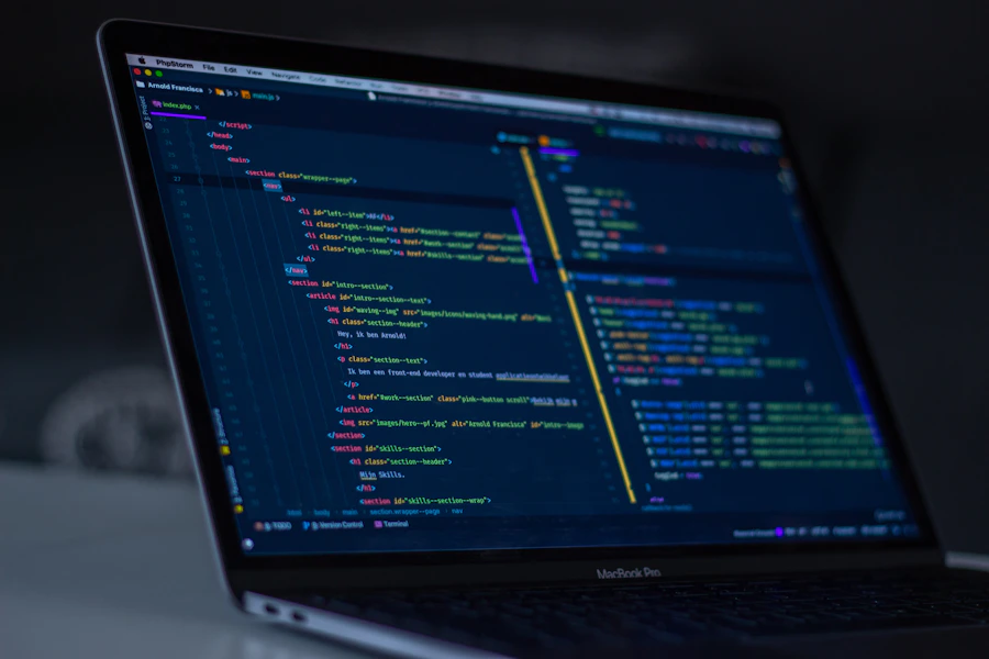 Editor de código com várias linhas em destaque