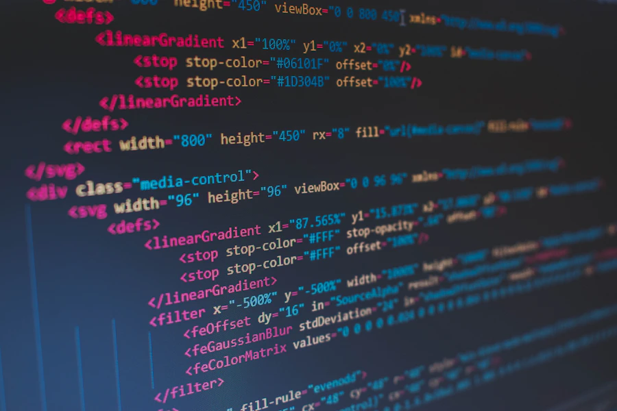 Linhas de código exibidas em uma tela de computador